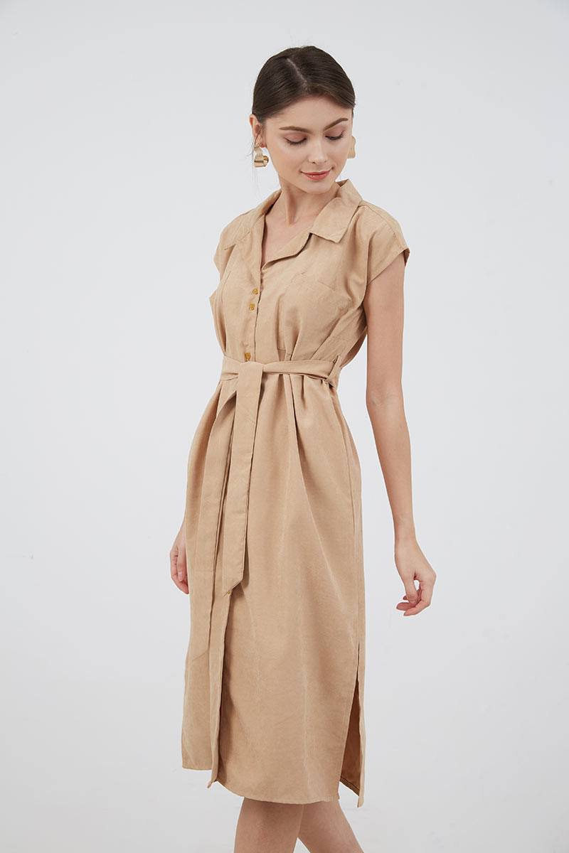 Sell Ivory Short Sleeve Shirt Dress 
