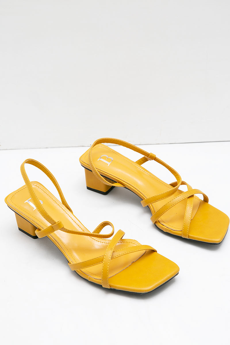 yellow slingback heels