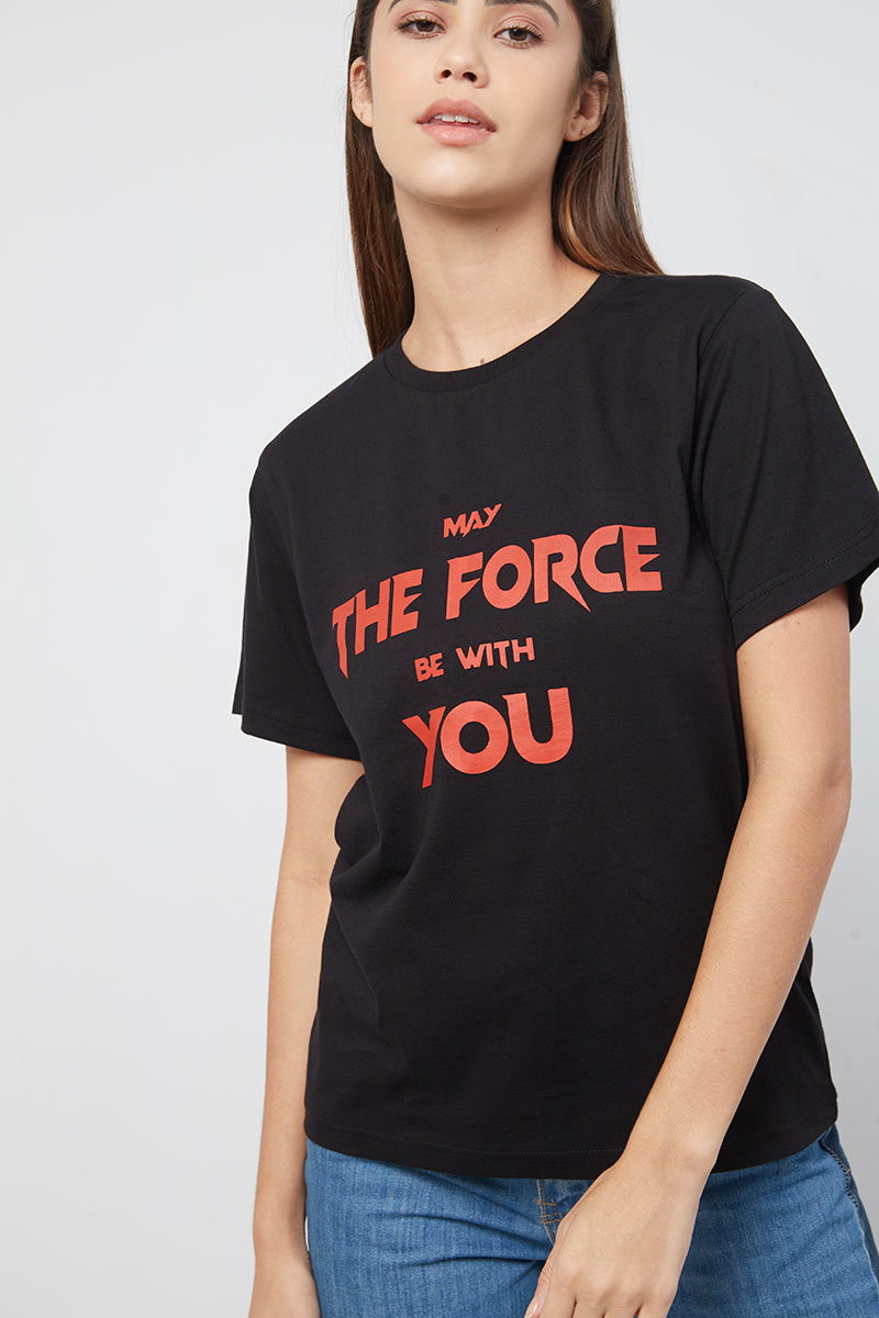 Sell Women T-shirt May the Force Be 