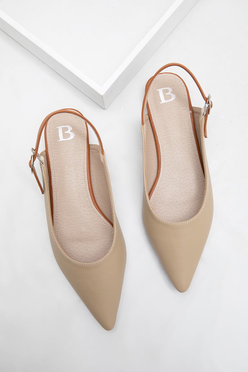 Sell Lovita Janice Slingback Flat Beige 