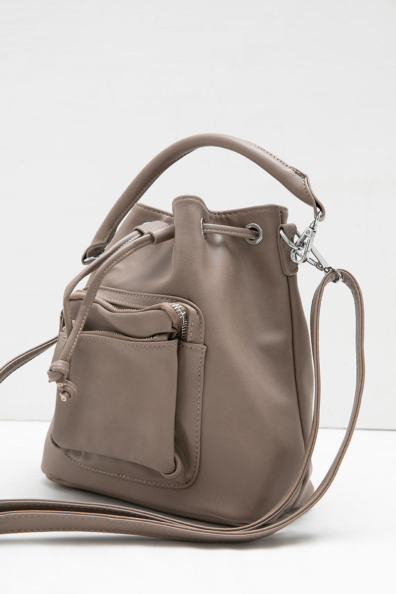 Sell Gwen Janice Drawstring Shoulder Bag Khaki Smallbags