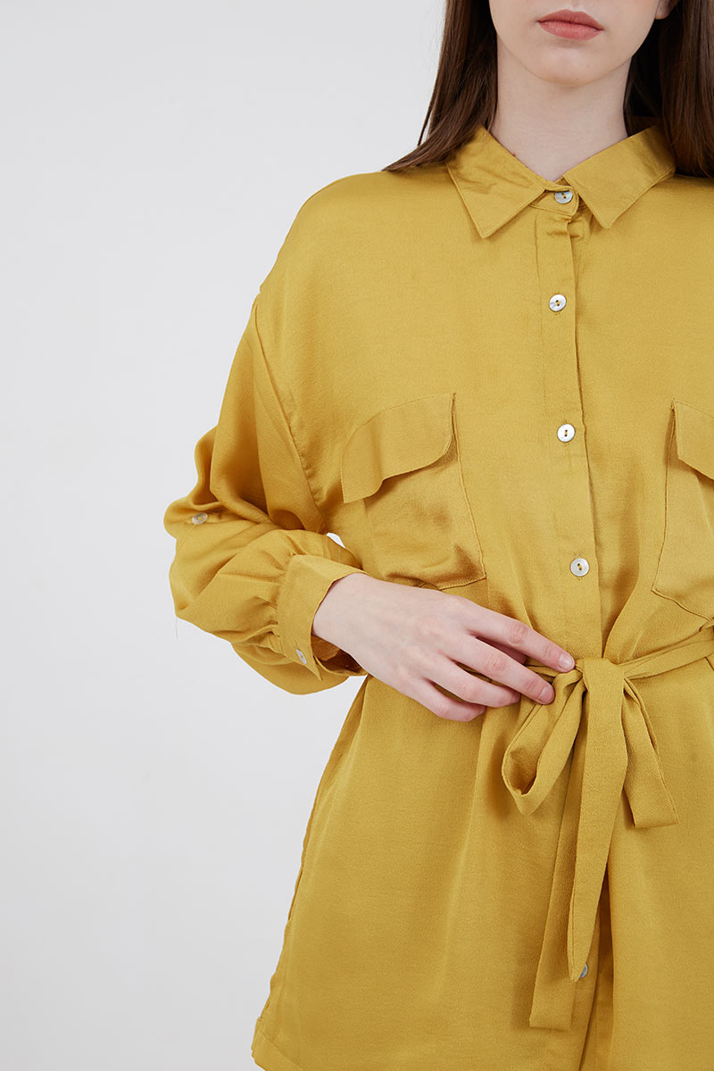 Sell Nala Sheer Long Shirt Yellow Women 