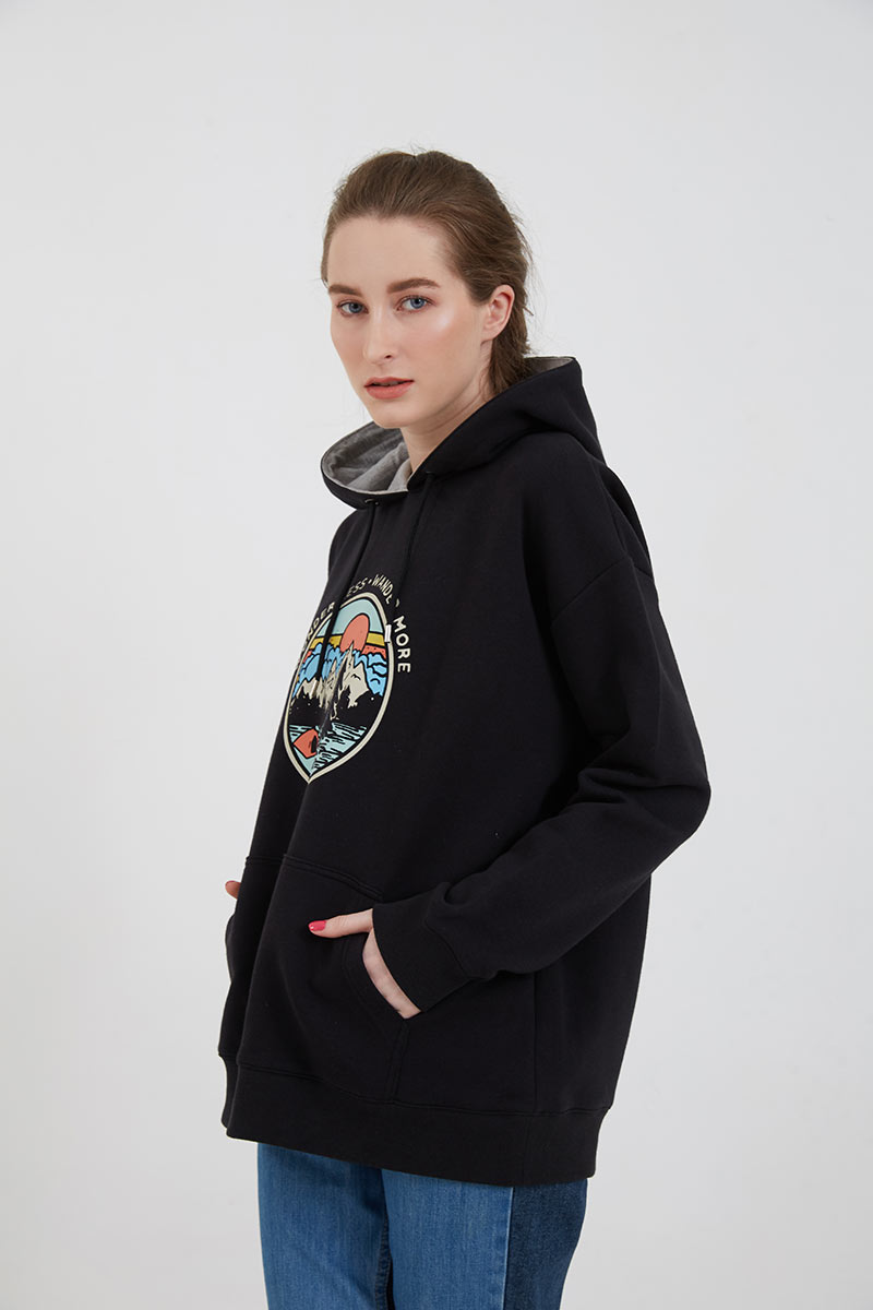 Sell Women Hoodie Summer Mountain Black 
