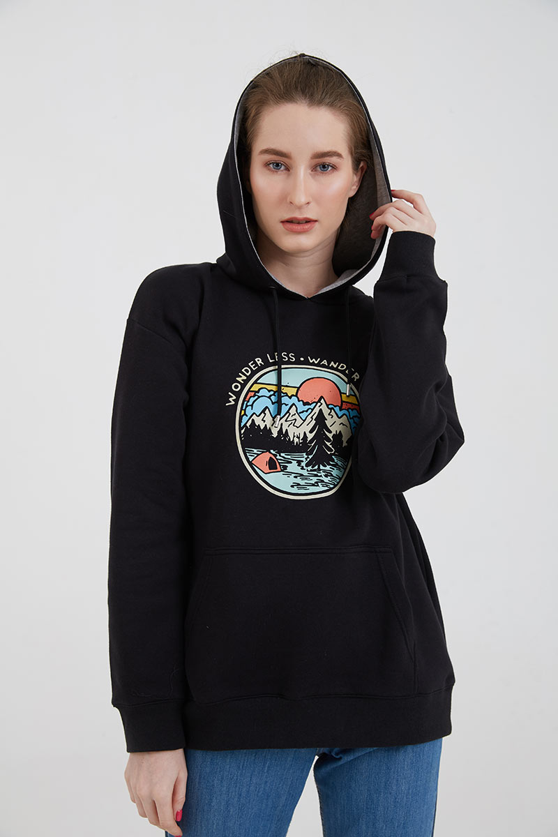 Sell Women Hoodie Summer Mountain Black 