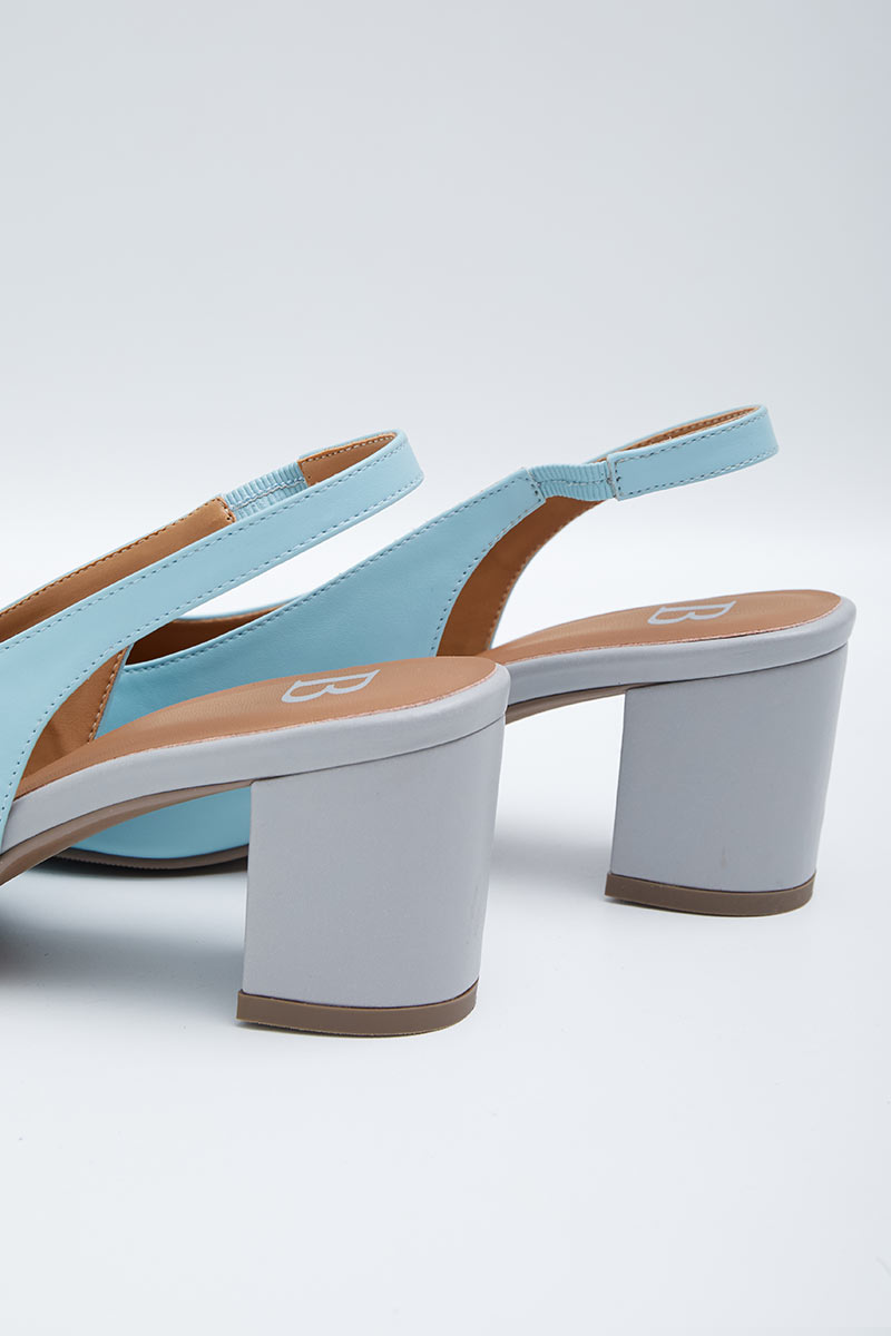 light blue slingback heels