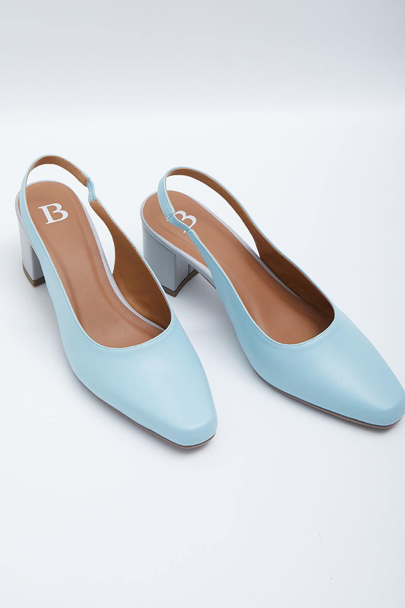 light blue slingback heels
