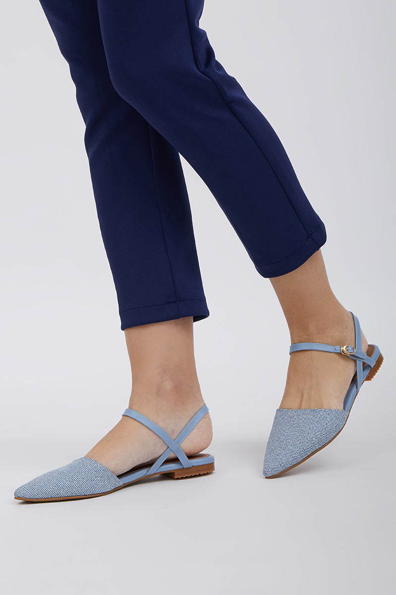 Sell Sofia Titan Ankle Strap Flat Blue 