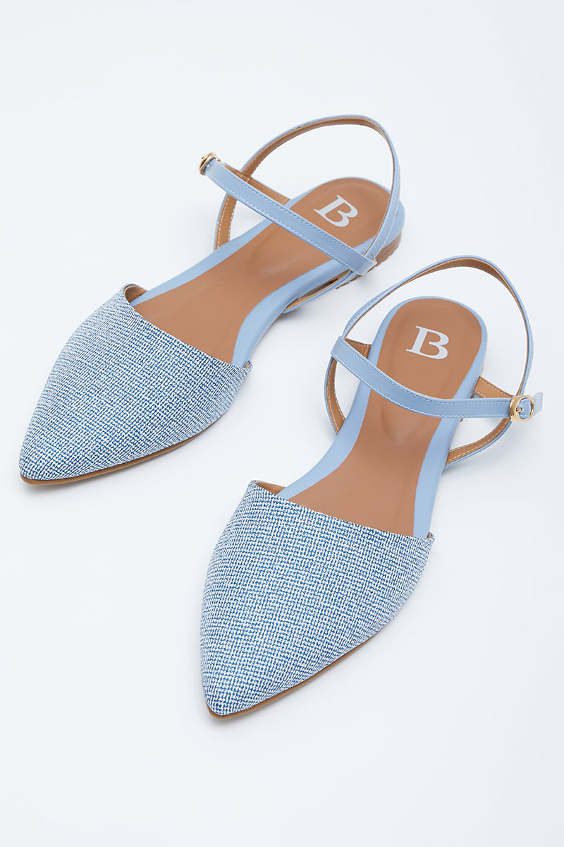 Sell Sofia Titan Ankle Strap Flat Blue 