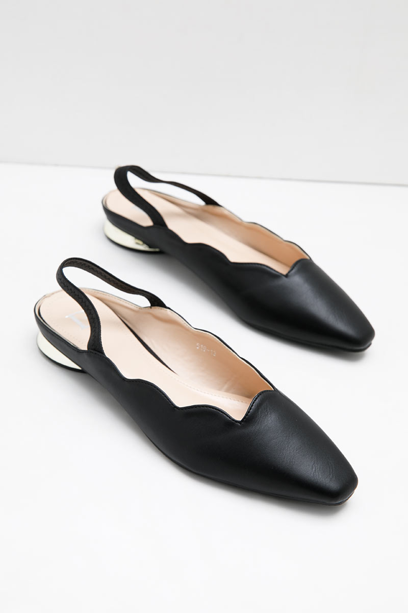 Sell Donna Ocra Sling Back Flat Black 