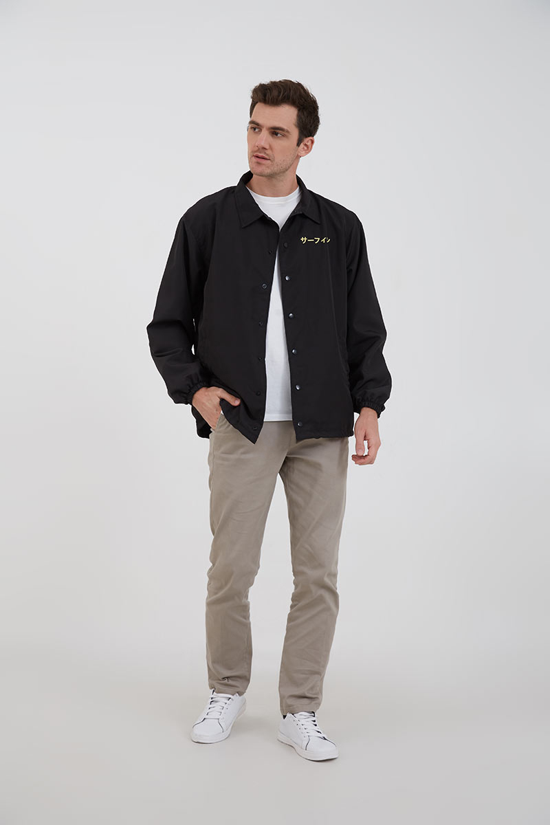 Sell Men Coach Jacket Skull Surf Wave Black Outerwear | Berrybenka.com