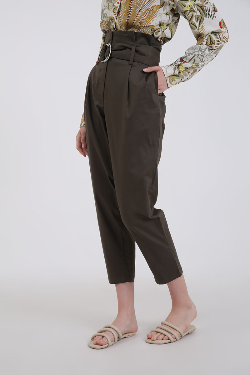 Sell Sagita Pocket Paperbag Pants Olive 