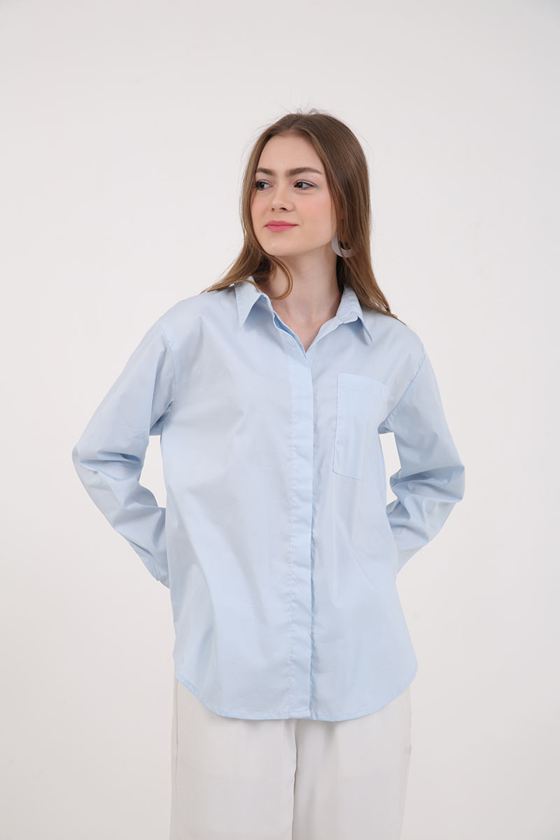 Sell Taryn Simple Button Shirt Blue 
