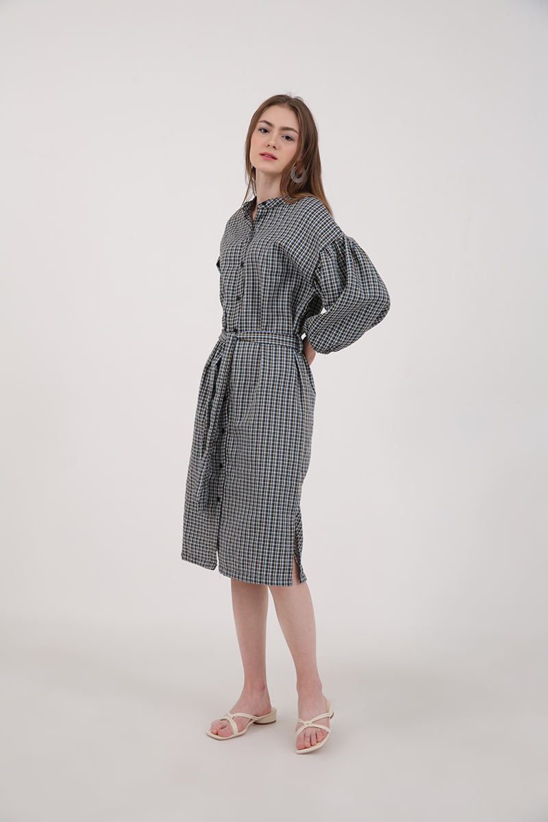 checked shirt dress zara