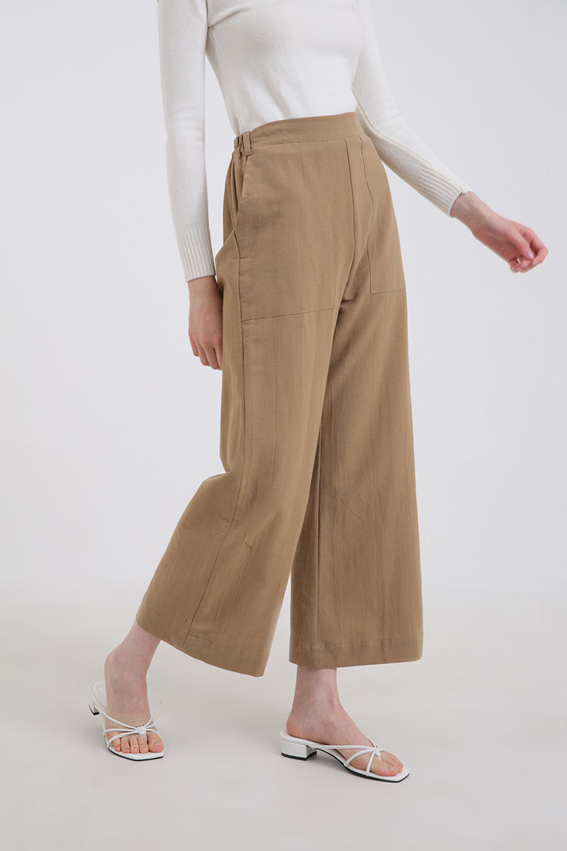Sell Sofia Muljia Linen Pants Brown 