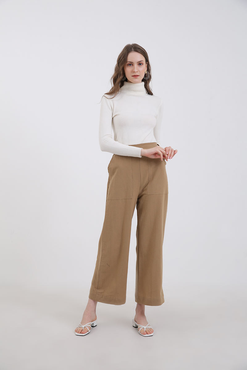 Sell Sofia Muljia Linen Pants Brown 