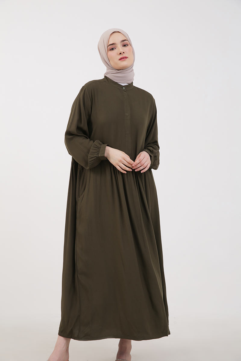 Sell Valia Rayon Dress Green Dresses 