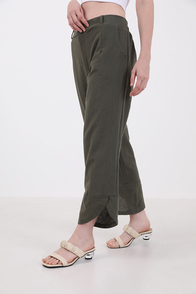 Sell Sofia Mulkia Linen Pants Army Long 
