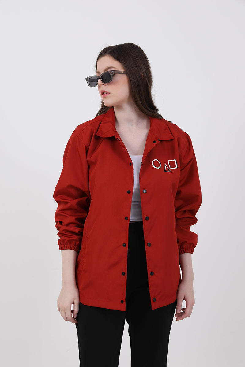 Sell Women Coach Jacket Squid Game Red Outerwear