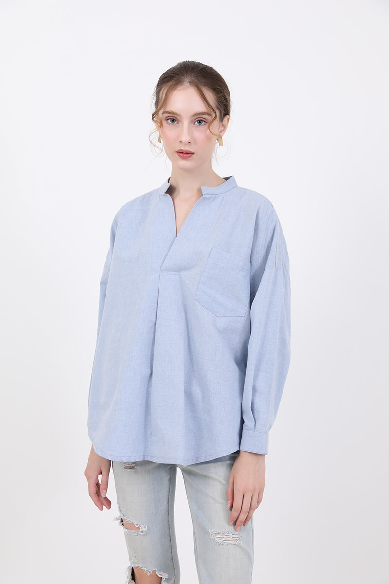 Sell Whitney Loose Oversized Shirt Blue 
