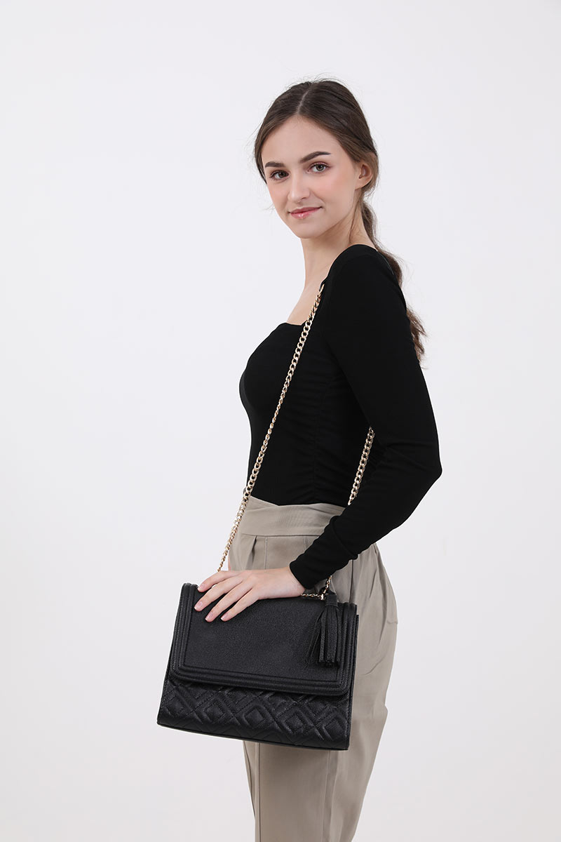 Sell Sofia Tammie Quilted Shoulder Bag Black Smallbags