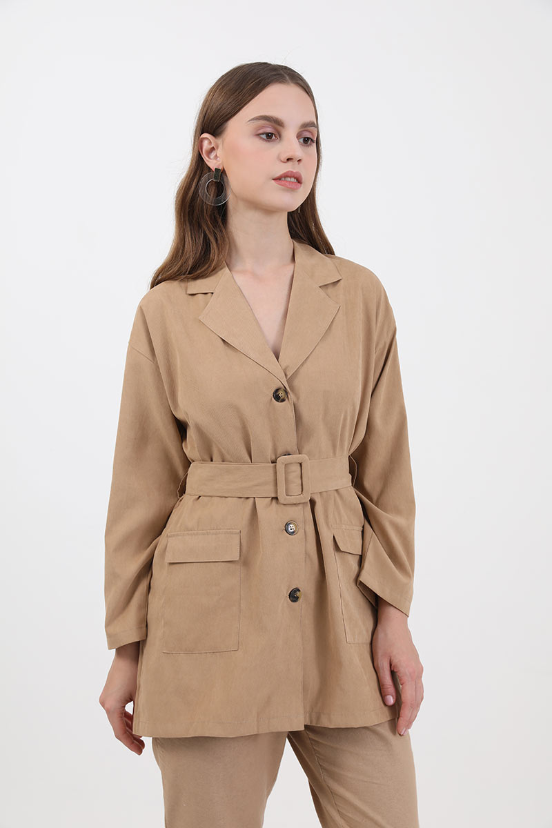 Sell Yasmine Oversized Belt Jacket 
