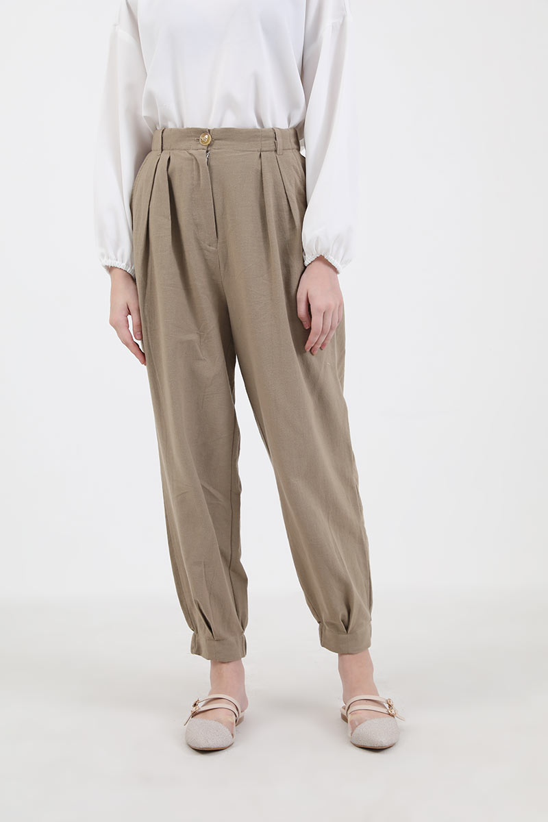 Sell Wesa Paperbag Pants Brown Long 