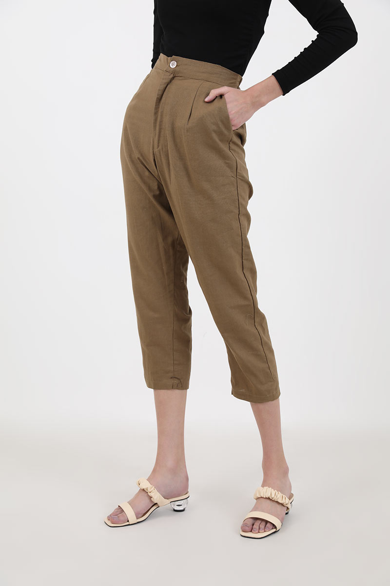 Sell Sofia Mulgia Linen Pants Mocca 