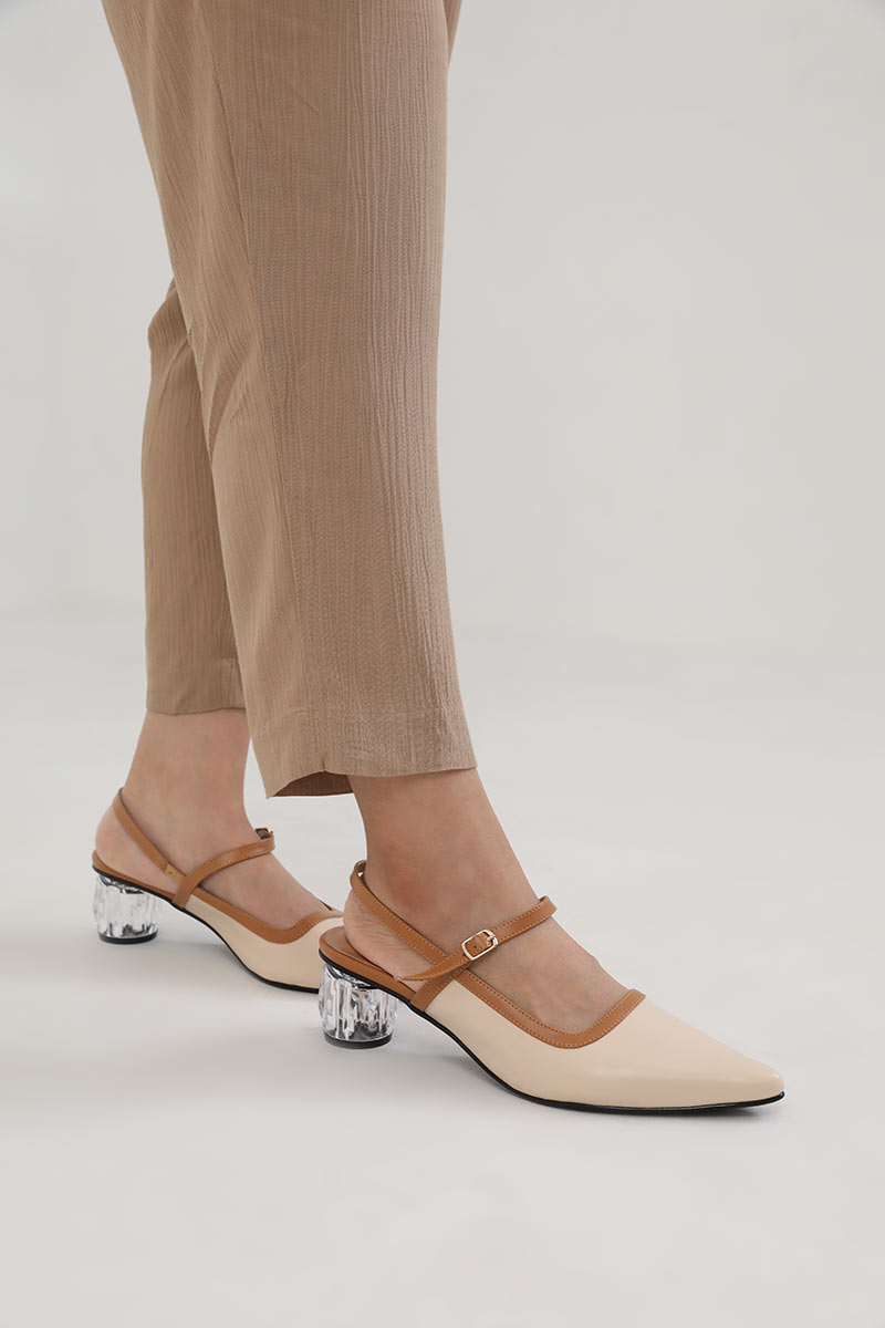 Sell Tajima Slingback Heels Beige Shoes 