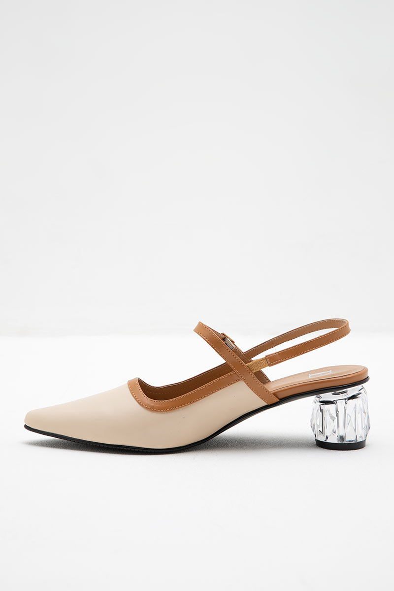 Sell Tajima Slingback Heels Beige Shoes 