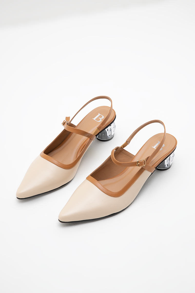 Sell Tajima Slingback Heels Beige Shoes 