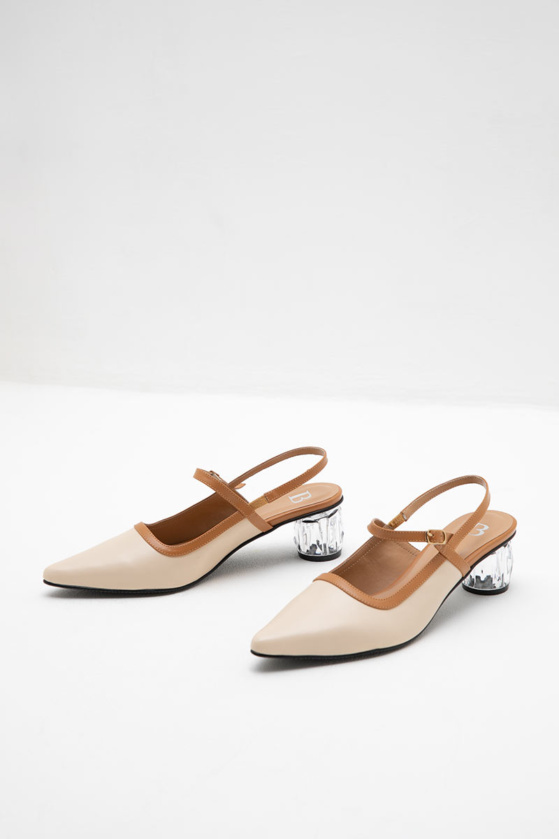 Sell Tajima Slingback Heels Beige Shoes 