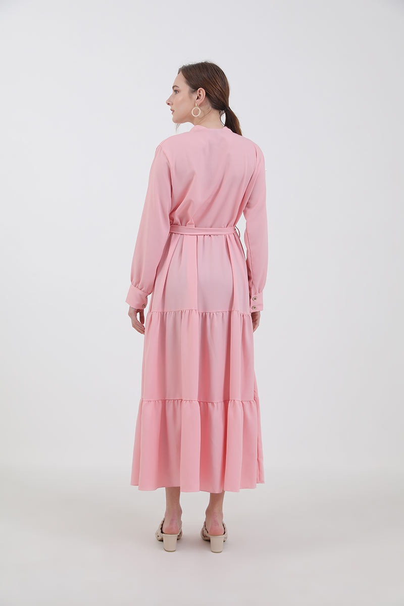 Dusty pink hotsell ruffle dress