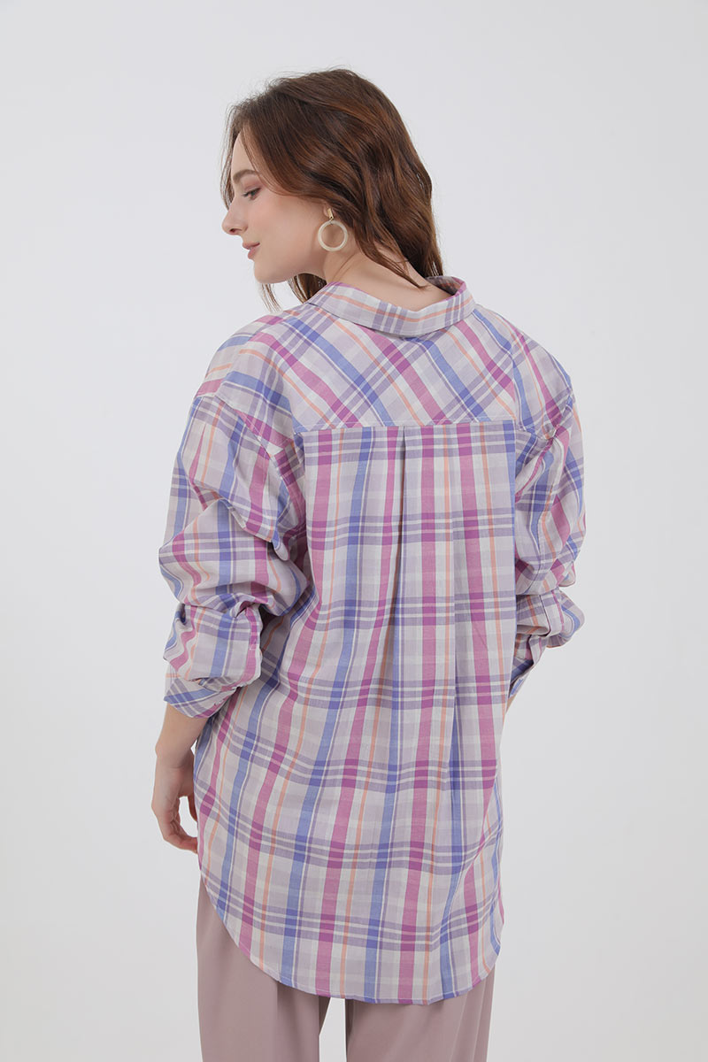 Sell Arbey Plaid Shirt Pink Women 