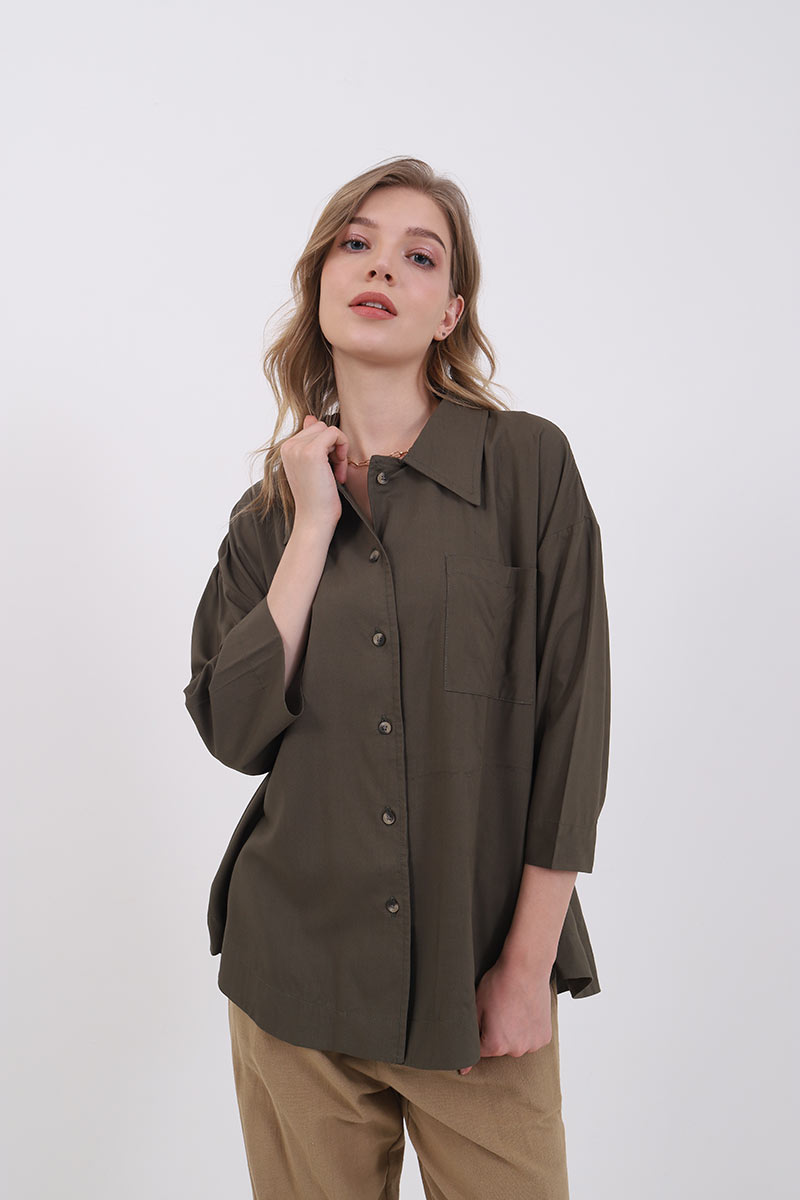 Sell Beth Oversized Shirt Olive Women 