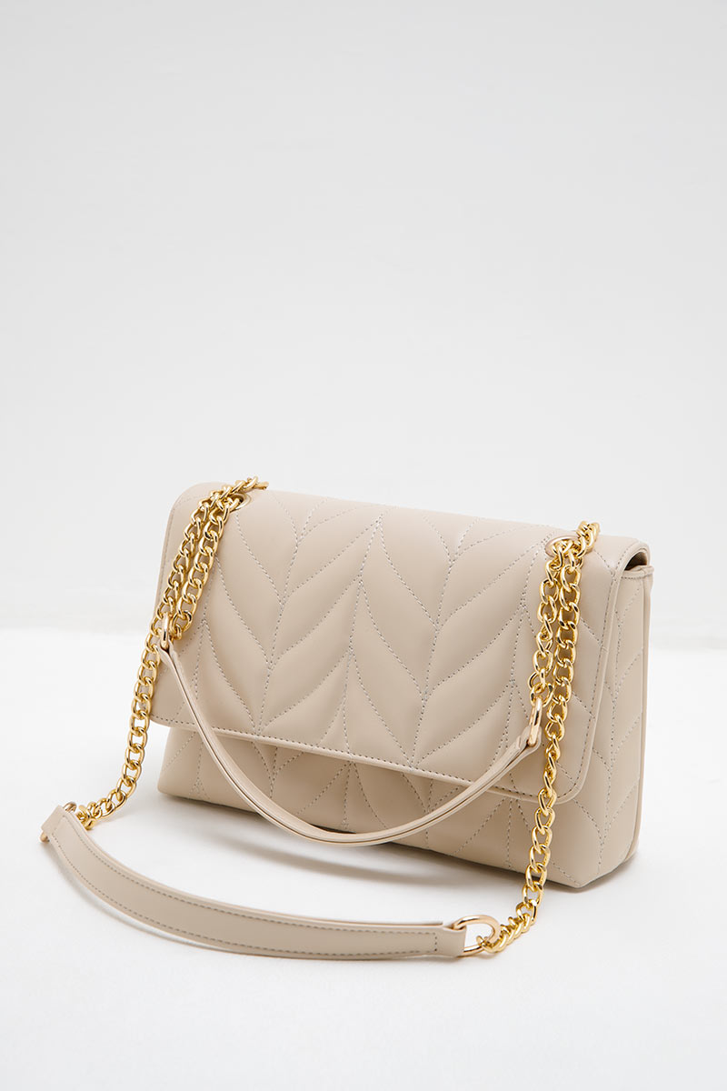 Sell Sofia Reva Quilted Shoulder Bag Beige Smallbags