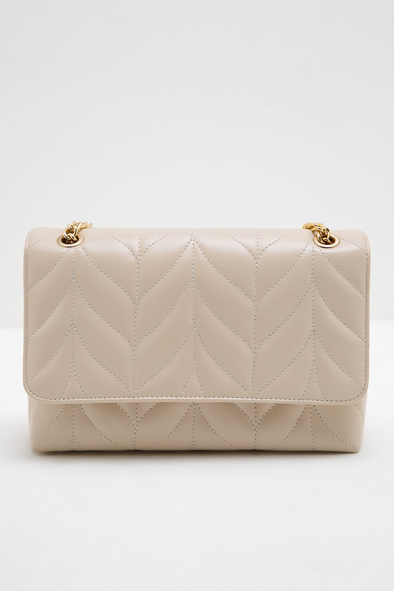 Sell Sofia Reva Quilted Shoulder Bag Beige Smallbags
