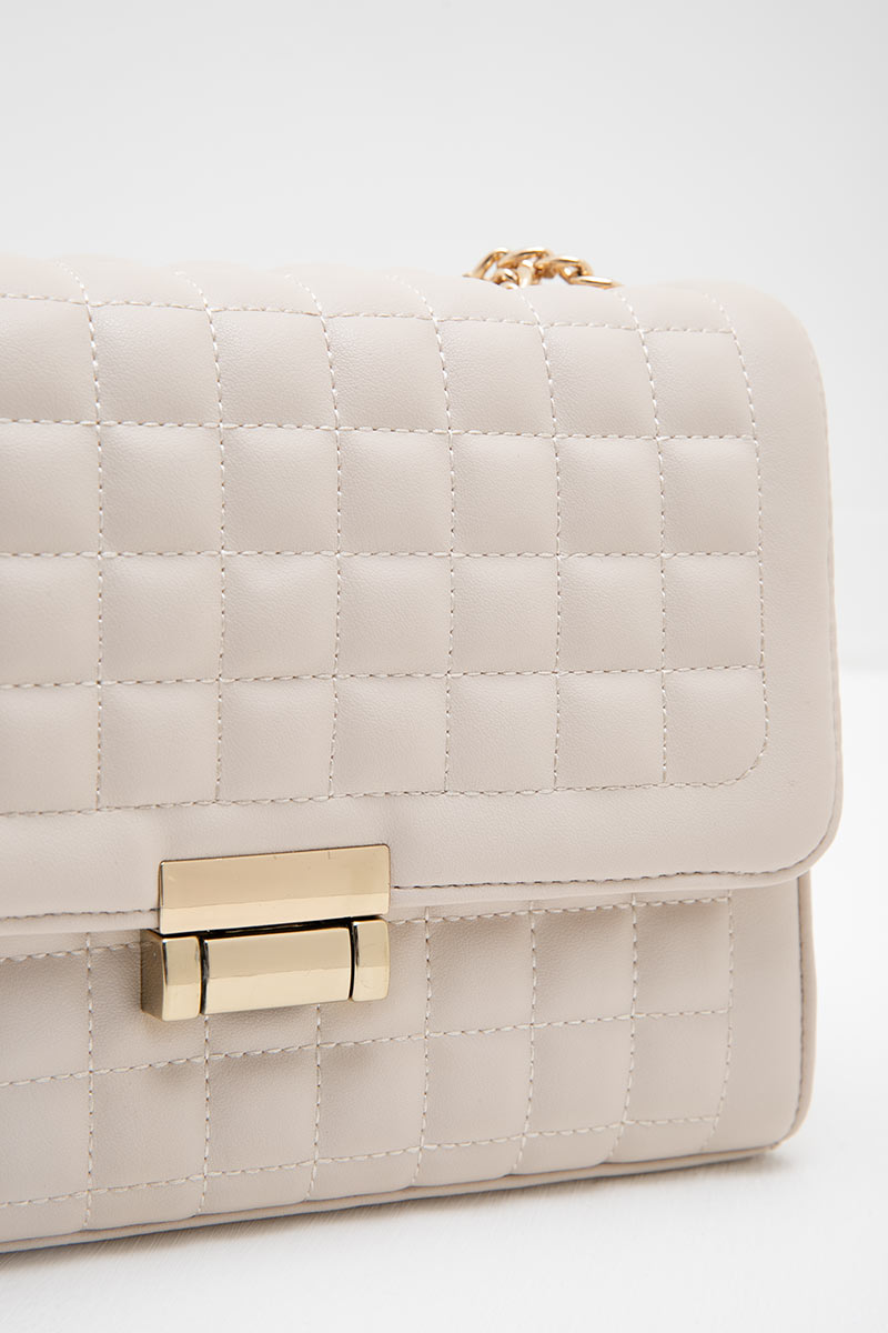 Sell Sofia Poppy Quilted Shoulder Bag Beige Smallbags