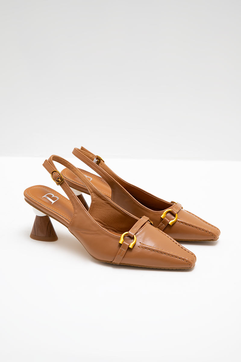 Sell Levy Mini Belt Heels Brown Shoes