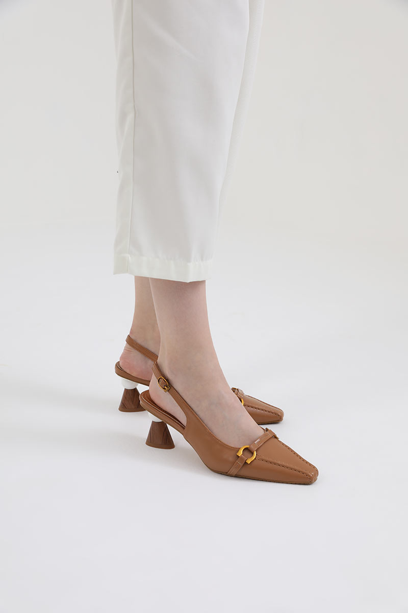 Sell Levy Mini Belt Heels Brown Shoes