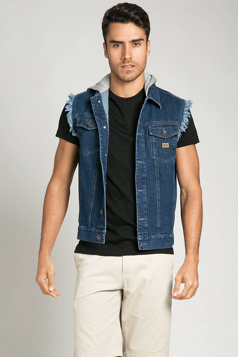 Sell Men Denim Vest Jacket Blue 