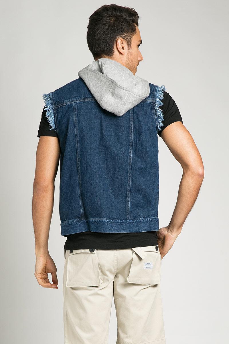 Sell Men Denim Vest Jacket Blue 