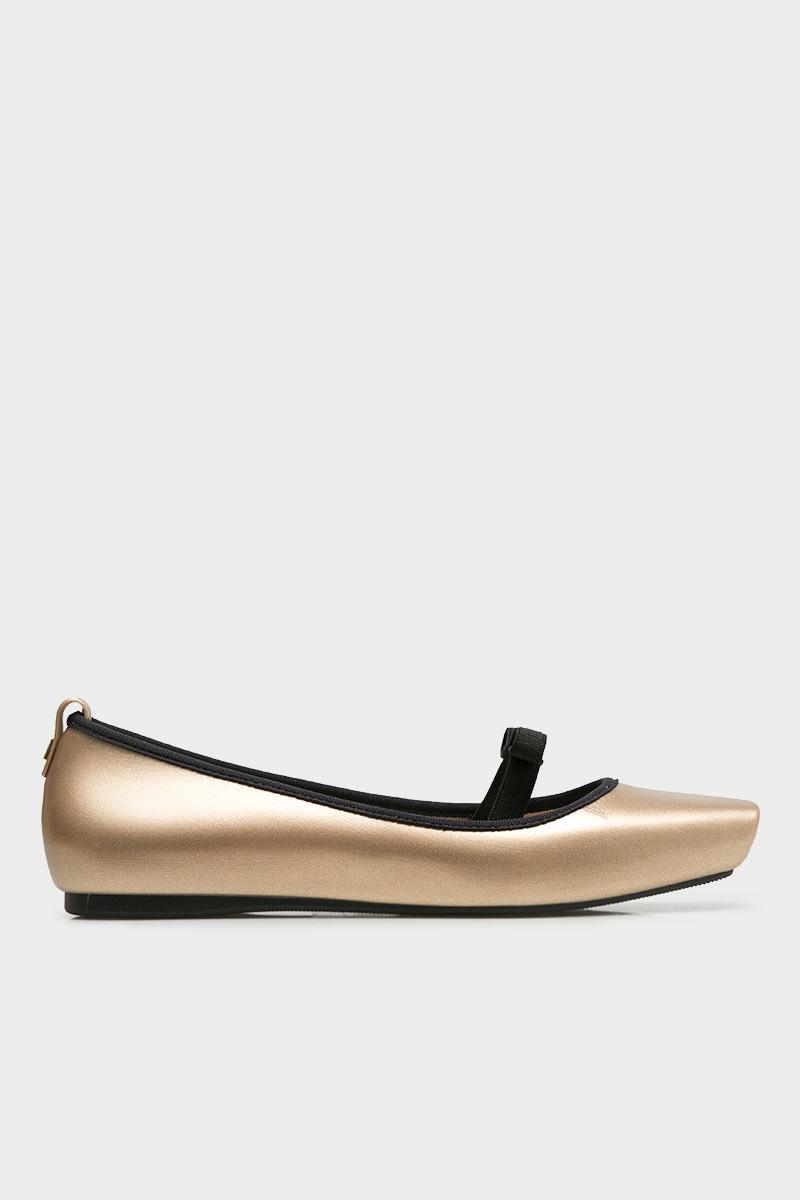 gold bow flats