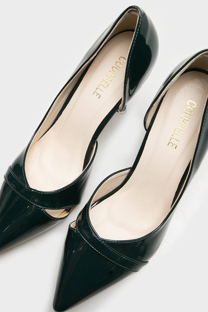 Sell Paige Heels Dark Green Heels Berrybenka Com